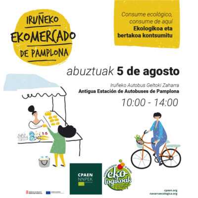 EKOmercado este sábado 5 de  agosto con ajos ecológicos de Falces